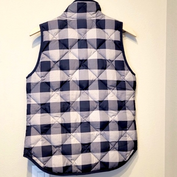 J. Crew Vest in Gingham Blue Gray & Ivory. EUC - Picture 6 of 12